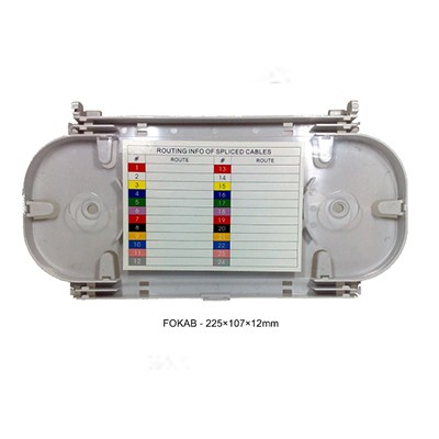 Fokab optička kaseta sa poklopcem,  225 × 107 × 12 mm, za 24 splajsa