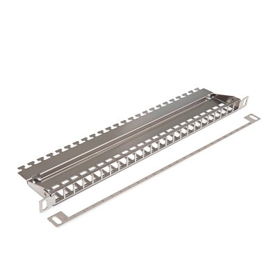 Patch panel HD, 0.5U, keystone, prazan